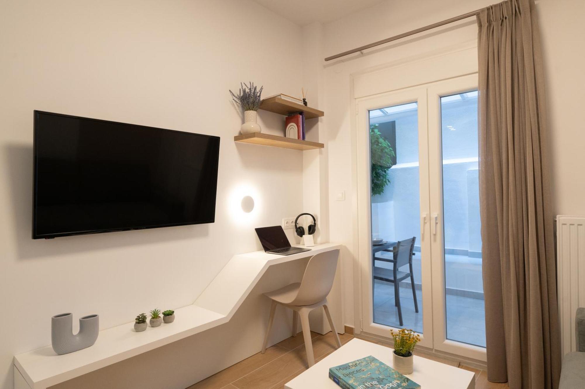 Appartement Honey Oak & Cream Patio By Nest à Thessalonique Extérieur photo