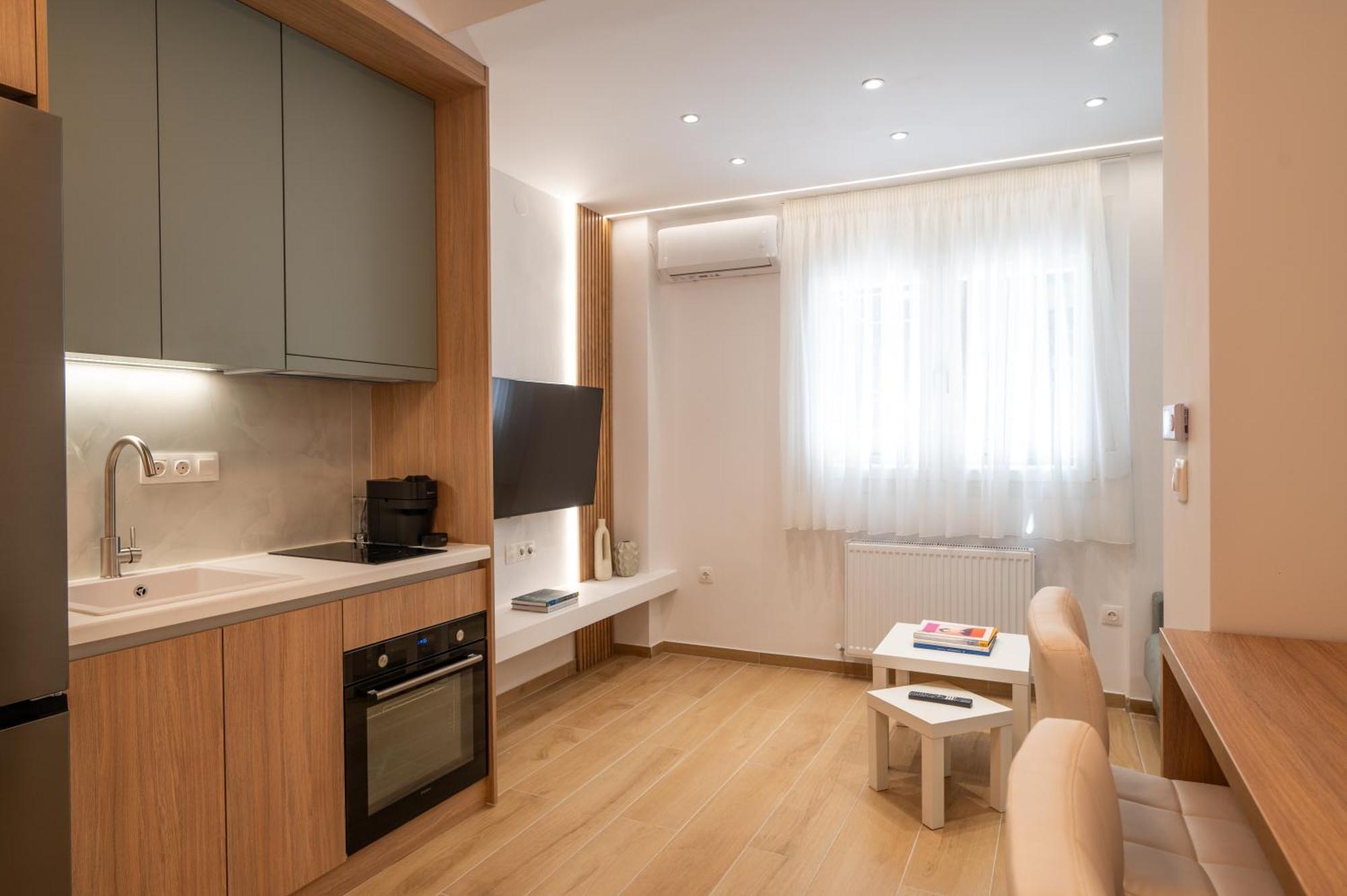 Appartement Honey Oak & Cream Patio By Nest à Thessalonique Extérieur photo